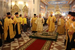 28 октября, в Неделю 22-ую по Пятидесятнице, митрополит Саранский и Мордовский Зиновий совершил Божественную литургию за которой помолились участники форума «Пересвет»